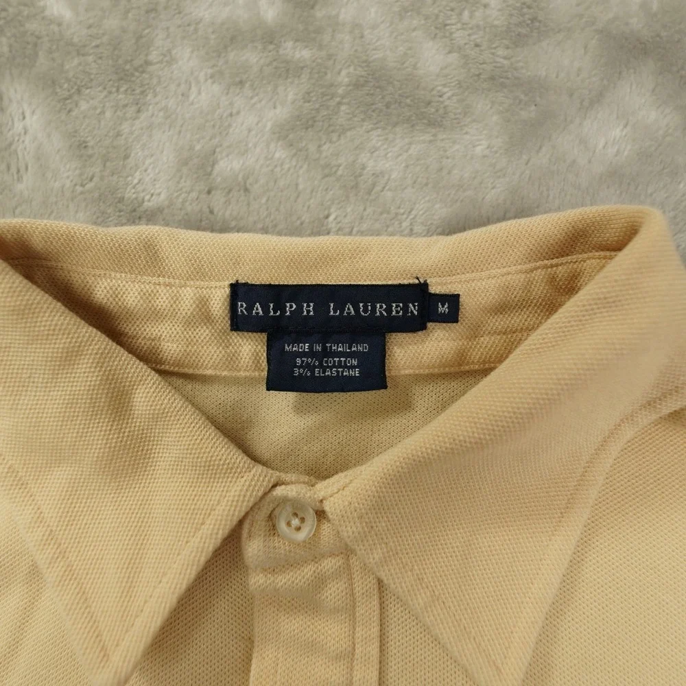 Ralph Lauren Polo Shirt Women's Medium Beige Slim Fit Safari Utility